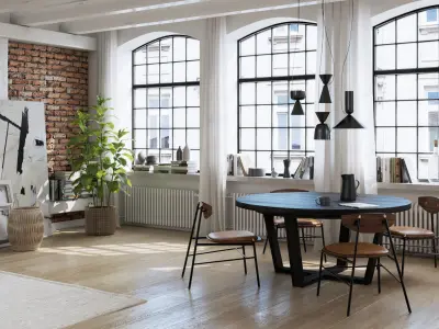 Workshop Apartment in London Cinema 4D and Corona Renderer 3D model