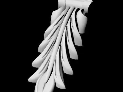 Central decor ornament for furniture 3D model 501