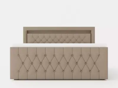 Franco Bed Package 180x200 Co Storage Led Lighting Beige Low-poly 3D model