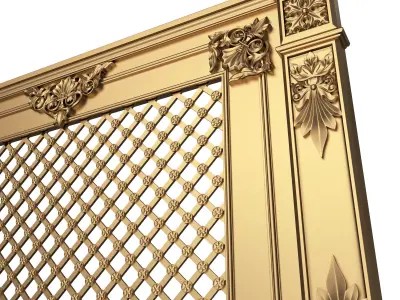 Radiator Cover Decorative Screening Grille Panel 016 Low-poly 3D model