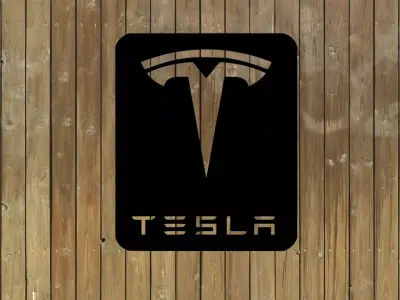 Tesla logo STL file 3D print model
