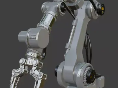 High Detail Mechanical Robot Arm 3D model
