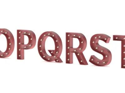 Alphabet Light Bulbs O-T 3D model