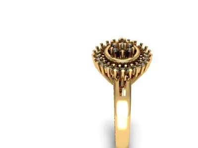diamond ring 3D print model 63