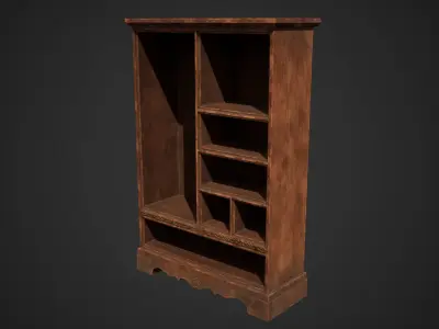 Stylized Wardrobe Free low-poly 3D model