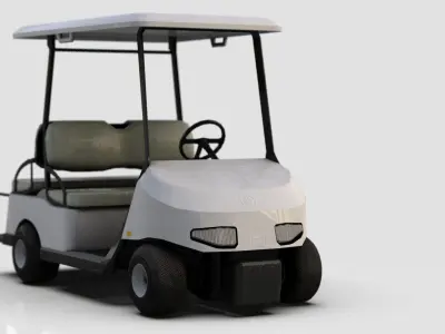 Golf Cart Low-poly 3D model