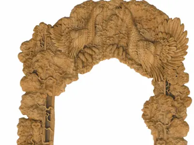 Carved picture frame STL 3D model