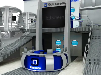 Booth Exhibition Stand a502b 3D model