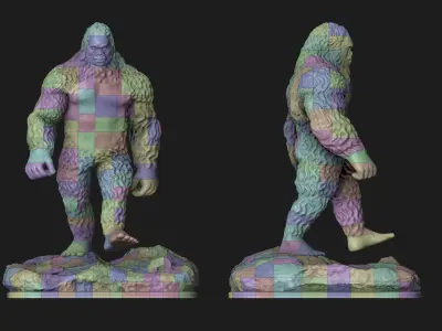 6ft Sasquatch Split Into 323 Pieces  3D print model