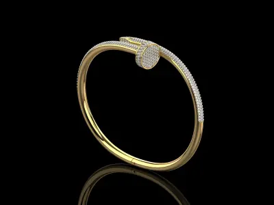Juste un clou Bracelet 15 Size Full Diamonds N204 3D print model