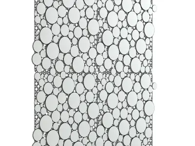 Shiny Metal Wall Panel 3D model