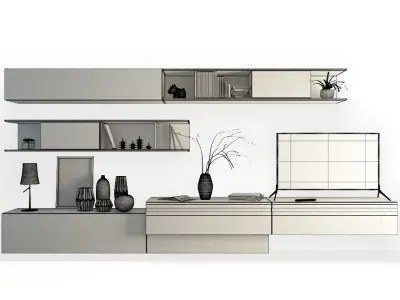 Contemporary TV Furniture 01 3D model