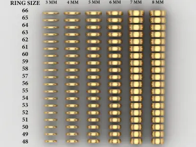 Pack of 114 rings in all sizes and widths 35-MWC 3D print model