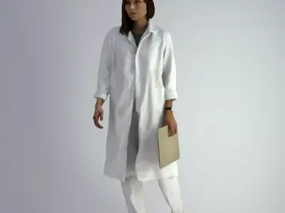 3D Scan Woman Doctor 007 3D model