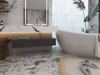 Bathroom 015 Low-poly 3D model