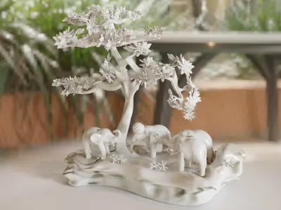 Elephants Play  3D model