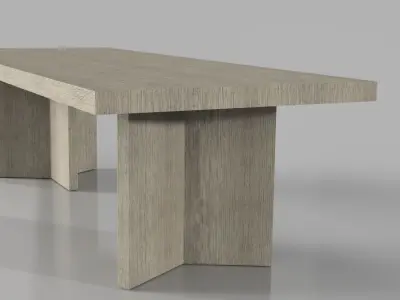 RH Ludlow Rectangular dining table 3D model