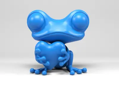 Loving frog 3D print model