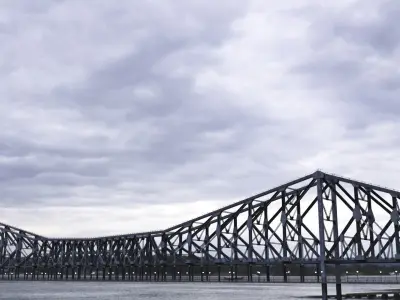 Low Poly Suspension Type Balanced Cantilever Bridge 3D model