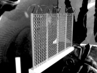 gameready fence metal Free 3D model