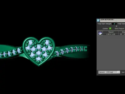 Heart ring 1 3D print model