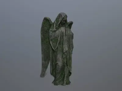 Angel Statue 01 Low-poly 3D model