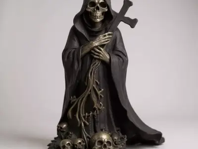 Death sculpture decoration gothic 3D print model purchase