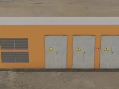 Electric cabin Low-poly 3D model