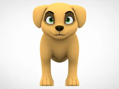 Labrador  Low-poly 3D model