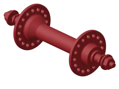 Plastic Bicycle Hub Axle Toy 3D model