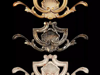 Classic carved 033 3D model
