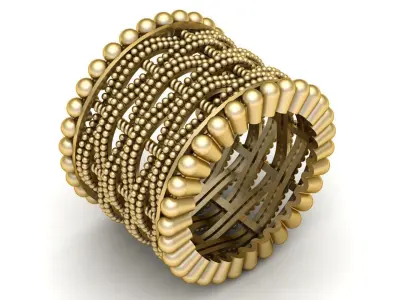 Luxury Filigree Wedding Ring 3d Printable Model 3D print model