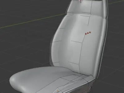 Minimal elegance - car seat concept design 3D model