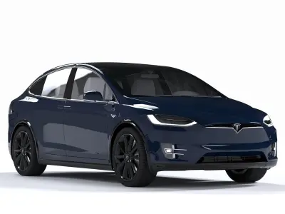 Tesla model x 3d Model Low-poly 3D model