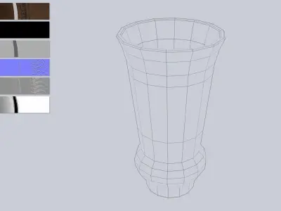 Clay pot Low-poly 3D model
