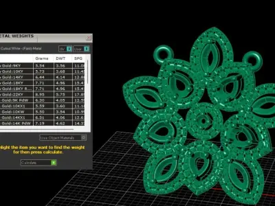 Flower Pendant 3D print model get