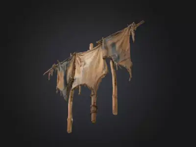 Forsaken Banner Low-poly 3D model