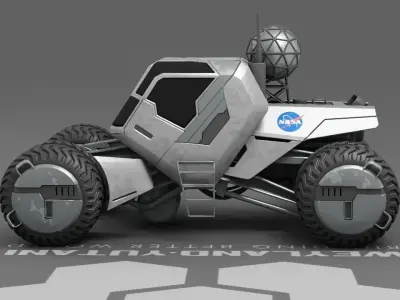sci-fi mars rover   3D model