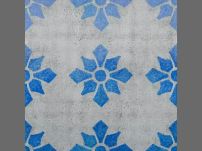 Mosaic Tiles Pattern 4 Seamless PBR Material Texture