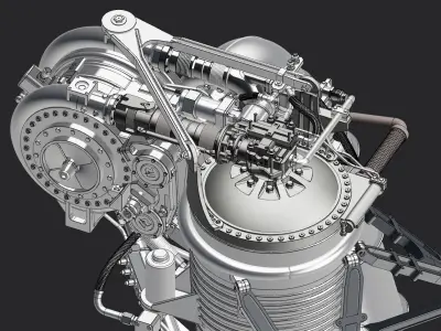 Rocketdyne  H-1 Rocket Engine 3D print model