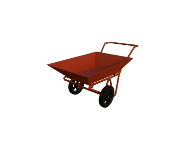 Cement cart Low-poly 3D model