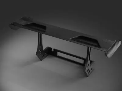 Rc rear spoiler wing gt pro rocket design 3D model