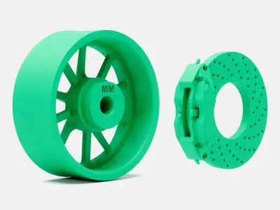 15x6 ET Gasser Wheel and Brake 3D print model