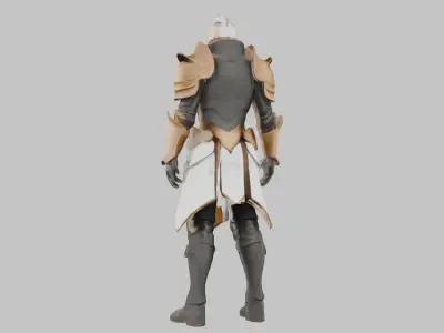 Golden Knight Armor  Low-poly 3D model