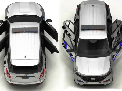 Car Police 2 Low-poly 3D model