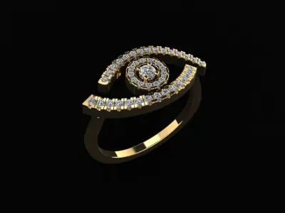 Messika Lucky Eye Ring 3D print model