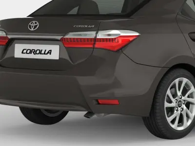 Toyota Corolla 2017 detailed interior 3D model