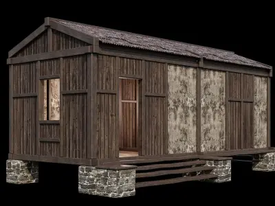 Medieval Houses 62- 4K Textures Game Ready Low-poly 3D model