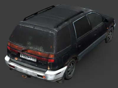 Mitsubishi Space Wagon RAW scan 3D model
