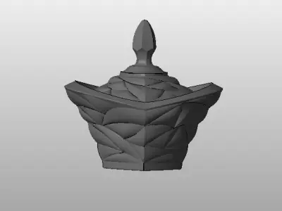 bamboo canister bowl and lid for printing and producing 3D print model